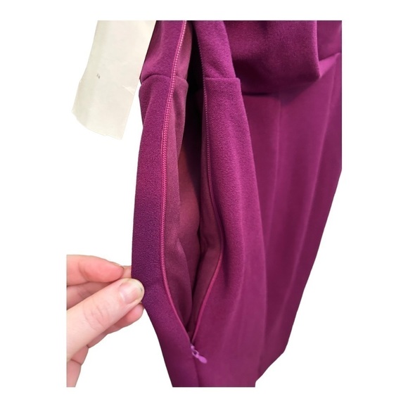 Alexia Admor Olivia Draped Sheath Dress - Plum - Picture 9 of 14